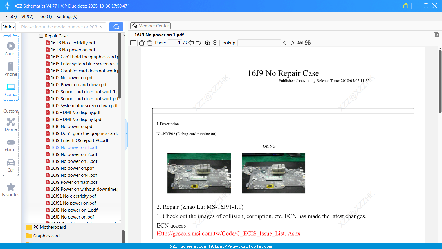 Laptop MSI 16J9 No Power On 1